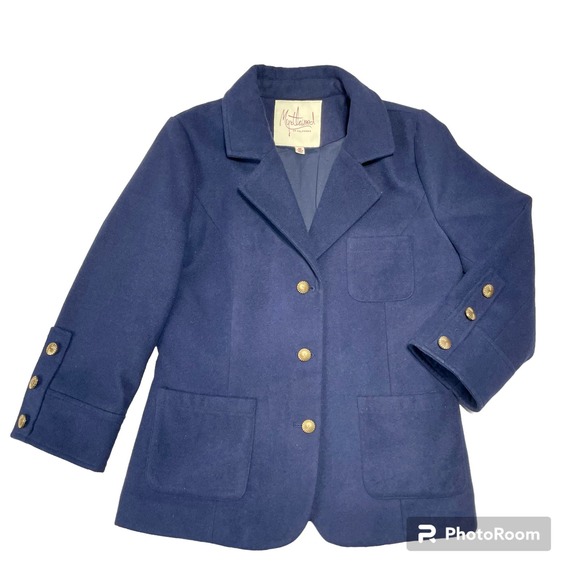 myrtlewood Jackets & Blazers - Myrtlewood Navy Button Down Wool Jacket with Gold Buttons - Sz M